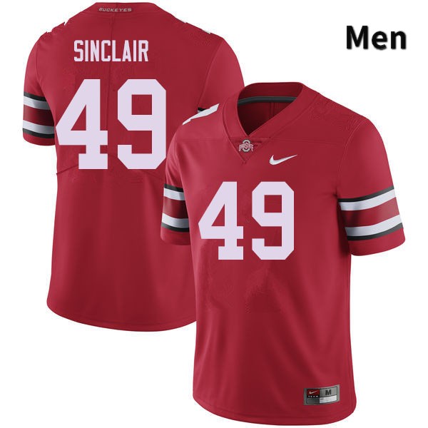 Ohio State Buckeyes Darryl Sinclair Men's #49 Red Authentic Stitched College Football Jersey
